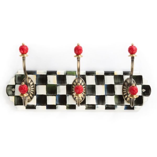 MacKenzie-Childs Courtly Check Triple Enamel Hook