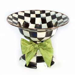 MacKenzie-Childs Courtly Check Compote Large
