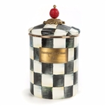 MacKenzie-Childs Enamelware Courtly Check Medium Canister