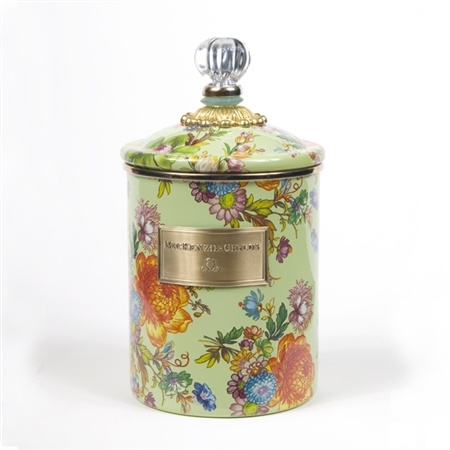 MacKenzie-Childs Flower Market Medium Canister Green