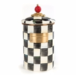 MacKenzie-Childs Enamelware Courtly Check Large Canister