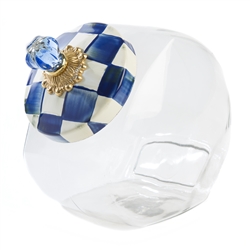 Mackenzie-Childs Cookie Jar with Royal Check Enamel Lid