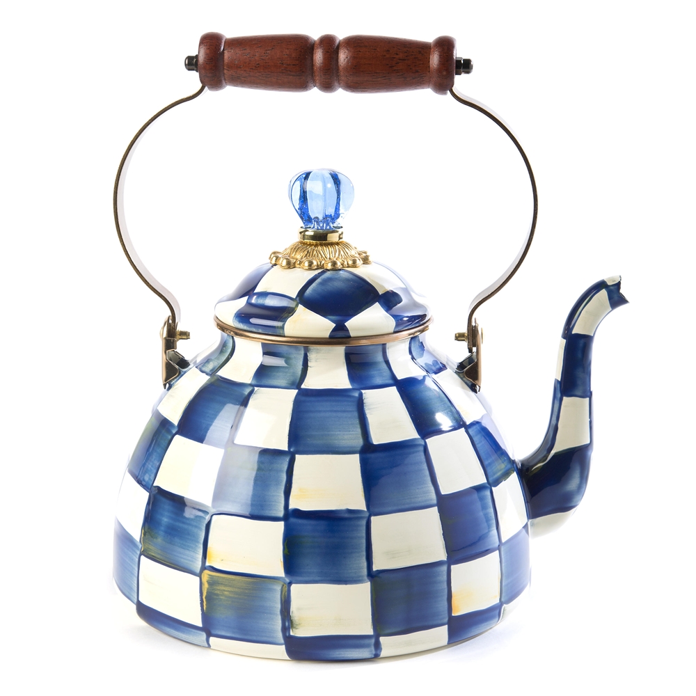 Mackenzie-Childs Royal Check Tea Kettle - 3 quart