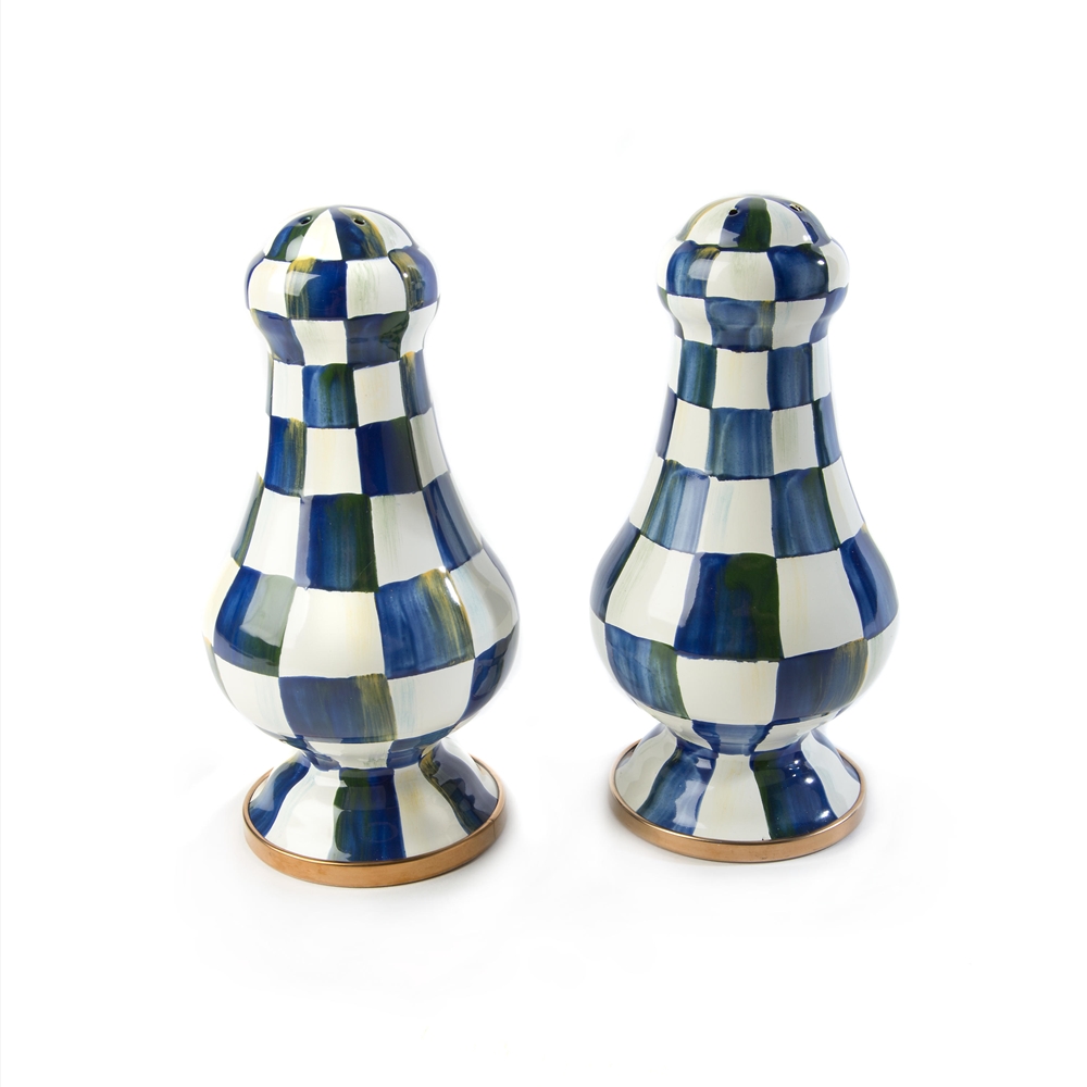 Mackenzie-Childs Royal Check Large Salt & Pepper shakers