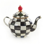 MacKenzie-ChildsÂ Courtly Check Enamel Teapot 4 Cup