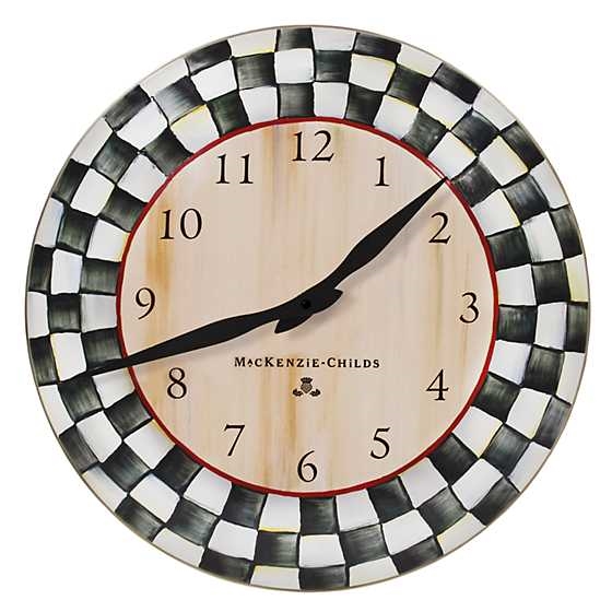 MacKenzie-Childs Enamelware Courtly Check Clock