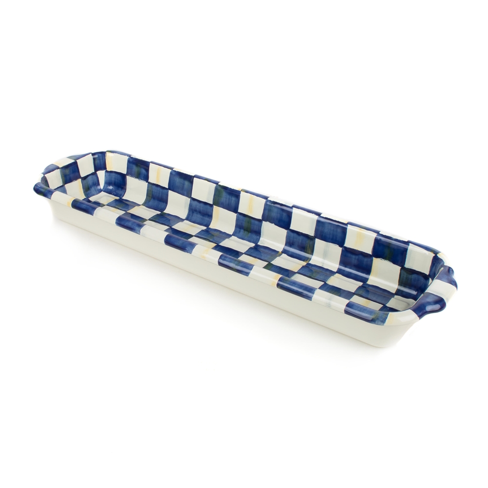 Mackenzie-Childs Royal Check Baguette Dish