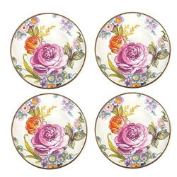 Mackenzie-Childs Flower Market Canape Plates - Set of 4
