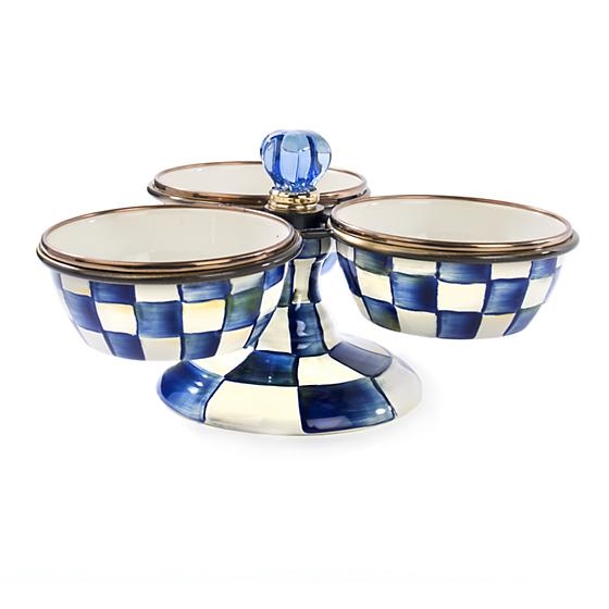 Mackenzie-Childs Royal Check Enamel Triplicity