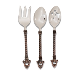 The GG Collection 3pc Fleur De Lis Hostess Serving Set