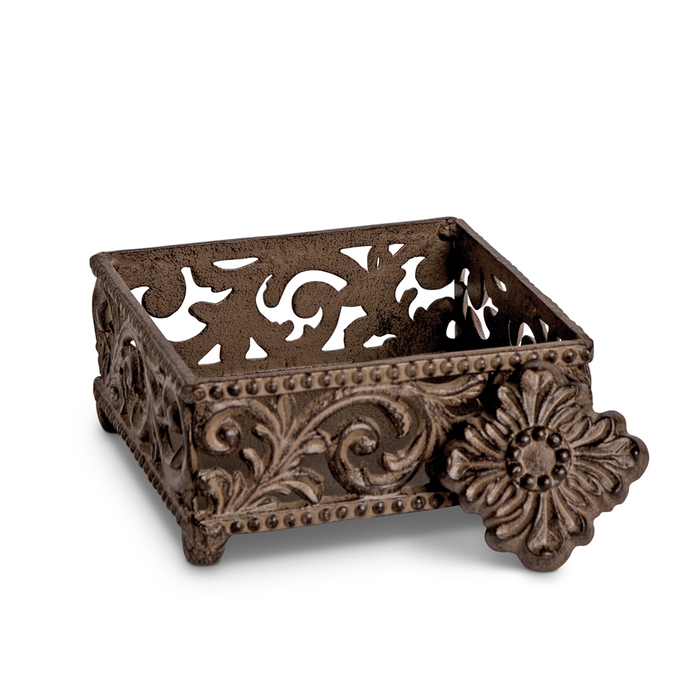 The GG Collection Cocktail Napkin Holder Acanthus Leaf