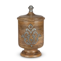 The GG Collection Wood and Metal Medium Canister