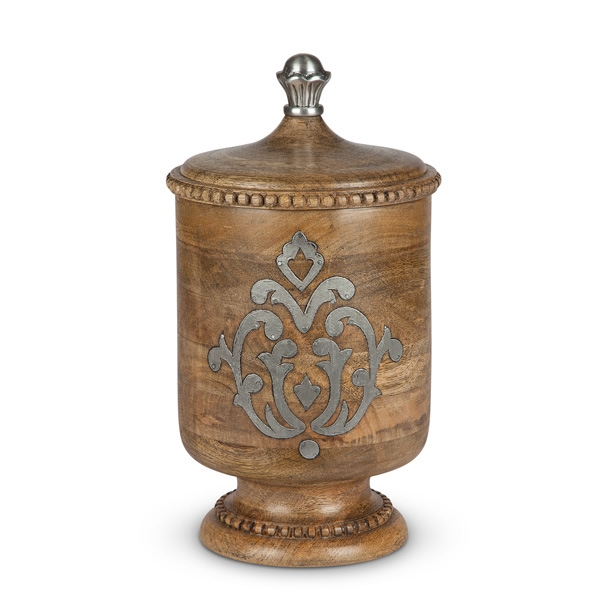 The GG Collection Wood and Metal Medium Canister