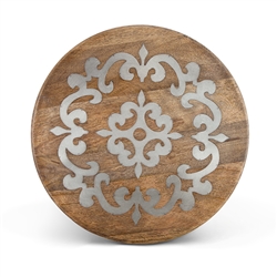 The GG Collection Wood and Metal 18" Lazy
Susan