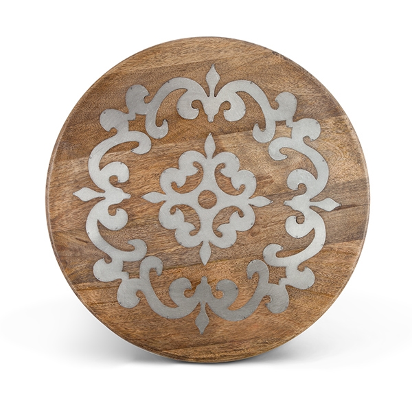 The GG Collection Wood and Metal 18" Lazy
Susan