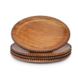 The GG Collection Mango Wood Chargers Set - 4