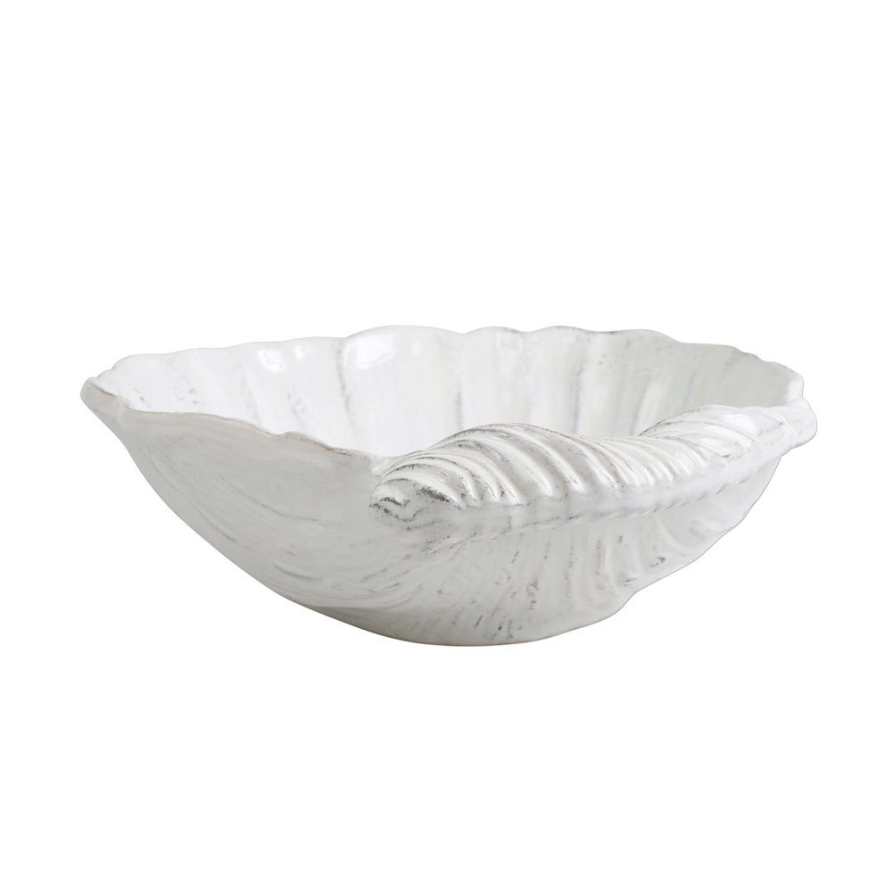 Vietri Acquatico White Large Clam Shell