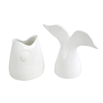 Vietri Acquatico White Medium Fish Head & Tail Set