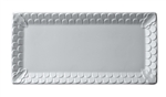 L'objet Aegean White Rectangular Sculpted Platter