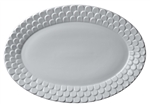 L'objet Aegean White Oval White Sculpted Platter