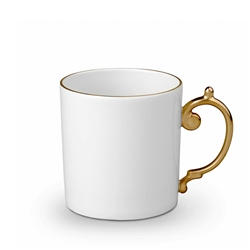 L'Objet  Aegean 24kt Gold Mug White