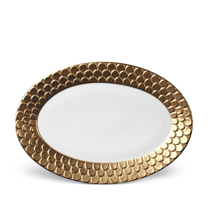 L'Objet Aegean 24kt Gold Oval Platter