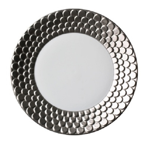 L'objet Aegean Platinum Sculpted Dessert Plate