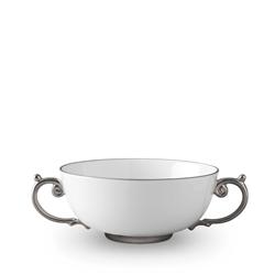 L'objet Aegean Platinum Soup Bowl with 2 Handles