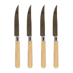 Vietri Albero Oak Steak Knives - Set of 4 - ALB-9424O