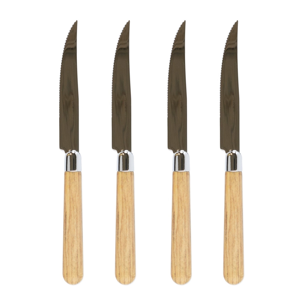 Vietri Albero Oak Steak Knives - Set of 4 - ALB-9424O