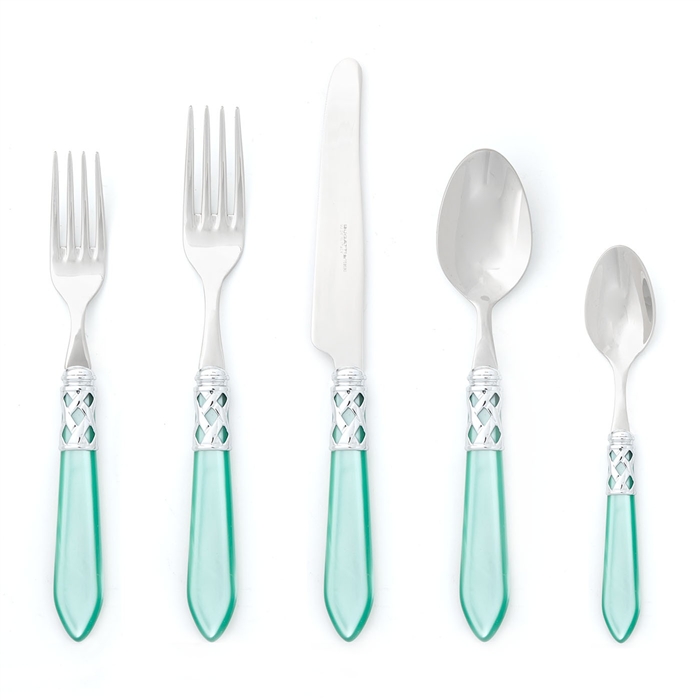 Vietri Aladdin Brilliant Aqua Five-Piece Place Setting