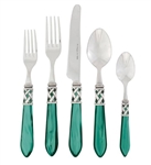 Vietri Aladdin Antique Green Five-Piece Place Setting - ALD-9800G