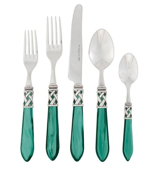 Vietri Aladdin Antique Green Five-Piece Place Setting - ALD-9800G