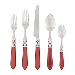 Vietri Aladdin Brilliant Red Five-Piece Place Setting - ALD-9800R-B