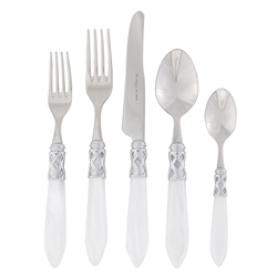 Vietri Aladdin White Brilliant Five-Piece Place Setting