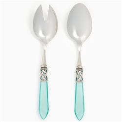 Vietri Aladdin Aqua Antique Salad Server Set