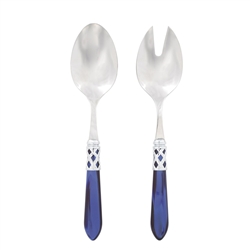 Vietri Aladdin Blue Brilliant Salad Server Set