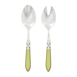 Vietri Aladdin Brilliant Chartreuse Salad Server Set - ALD-9804C-B