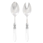 Vietri Aladdin Clear Brilliant Salad Server Set