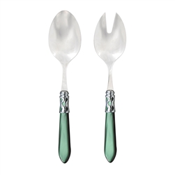 Vietri Aladdin Brilliant Green Salad Server Set - ALD-9804G-B