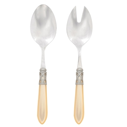 Vietri Alladin Ivory Stainless 2 Pc. Salad Set