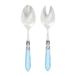 Vietri Aladdin Brilliant Light Blue Salad Server Set - ALD-9804LB-B