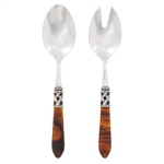 Vietri Aladdin Tortoiseshell Antique Salad Server Set