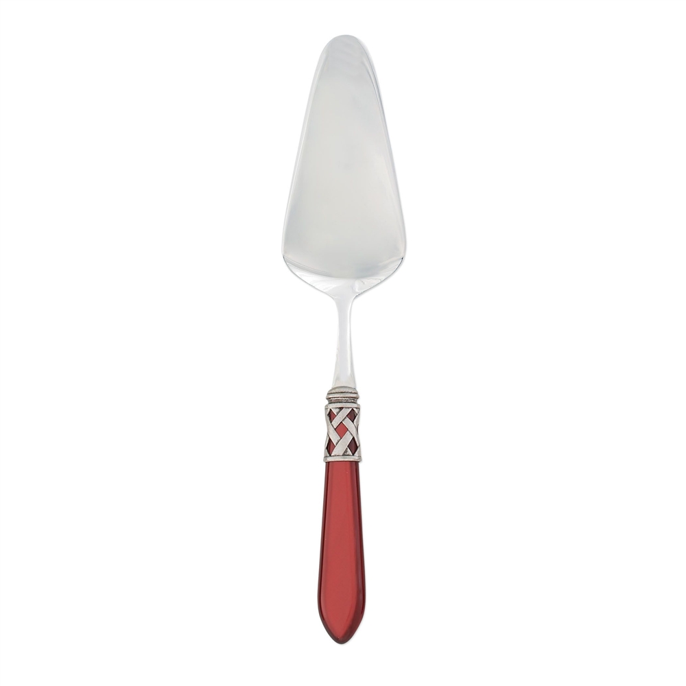 Vietri Aladdin Antique Red Pastry Server - ALD-9808R