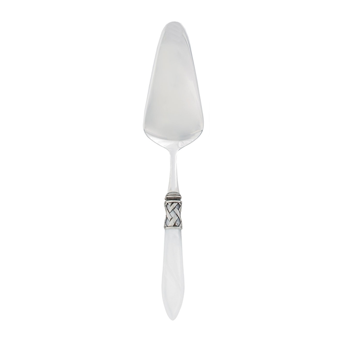 Vietri Aladdin White Antique Pastry Server