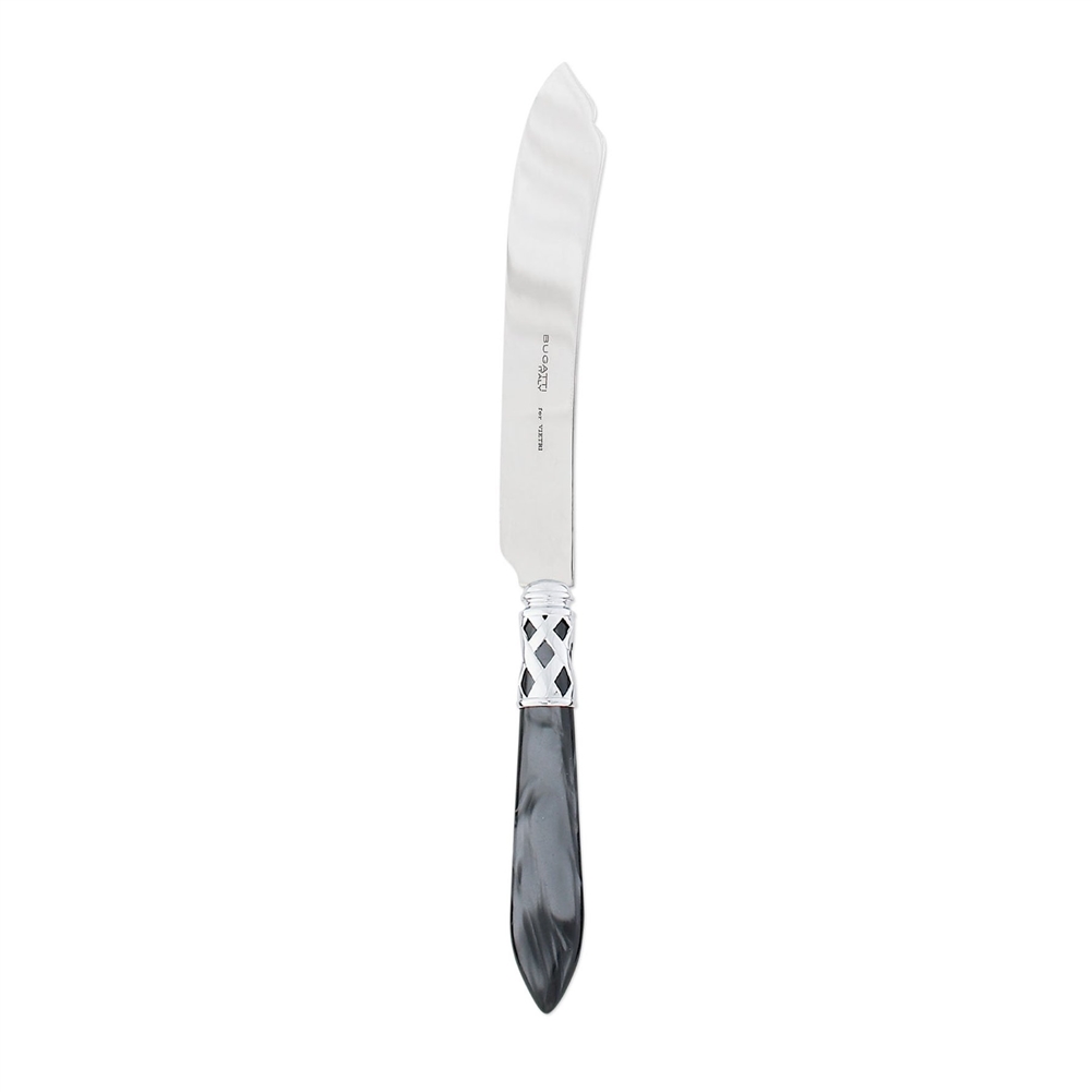 Vietri Aladdin Brilliant Charcoal Cake Knife - ALD-9813CC-B