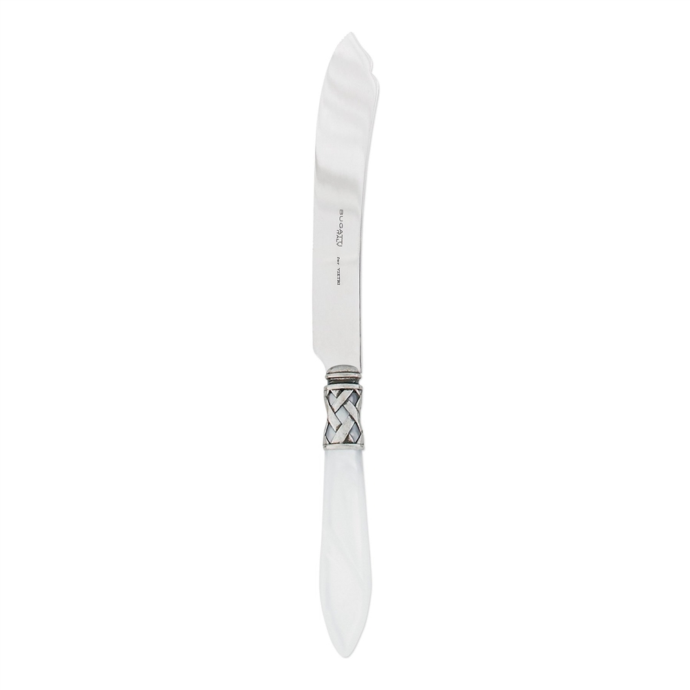 Vietri Aladdin Antique White Cake Knife - ALD-9813W
