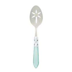 Vietri Aladdin Brilliant Aqua Slotted Serving Spoon - ALD-9818A-B