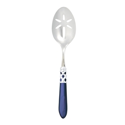 Vietri Aladdin Brilliant Blue Slotted Serving Spoon - ALD-9818B-B