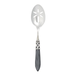 Vietri Aladdin Antique Charcoal Slotted Serving Spoon - ALD-9818CC